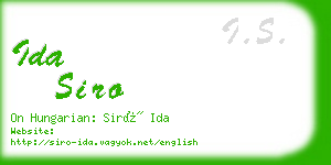 ida siro business card